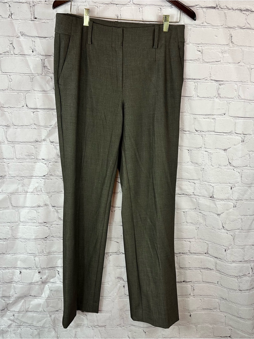 Talbots south hampton pant Straight-Leg Trousers women 6 brown office classic